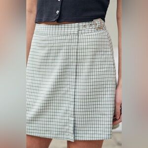 Green Plaid Women's Skirt